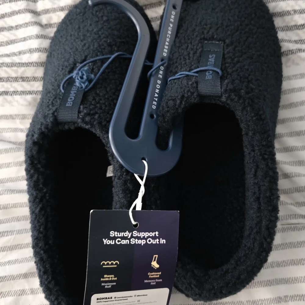 Bombas Navy Blue Sunday Slippers For Men Size 9 - Picture 3 of 4